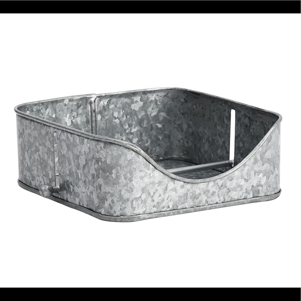 Galvanized napkin holder